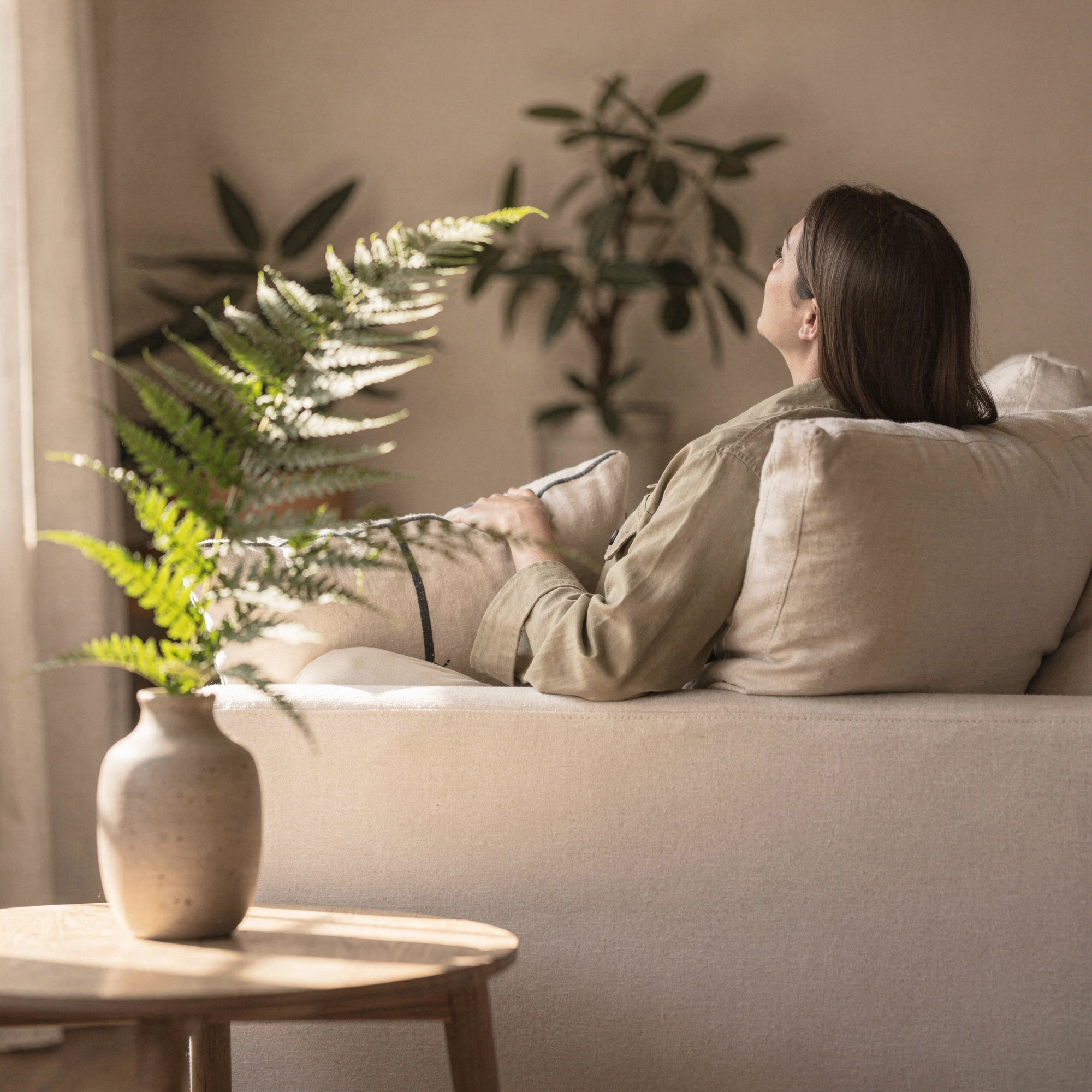 Woman relaxing in a calm, bright room — psychiatric care for Nolanville, TX